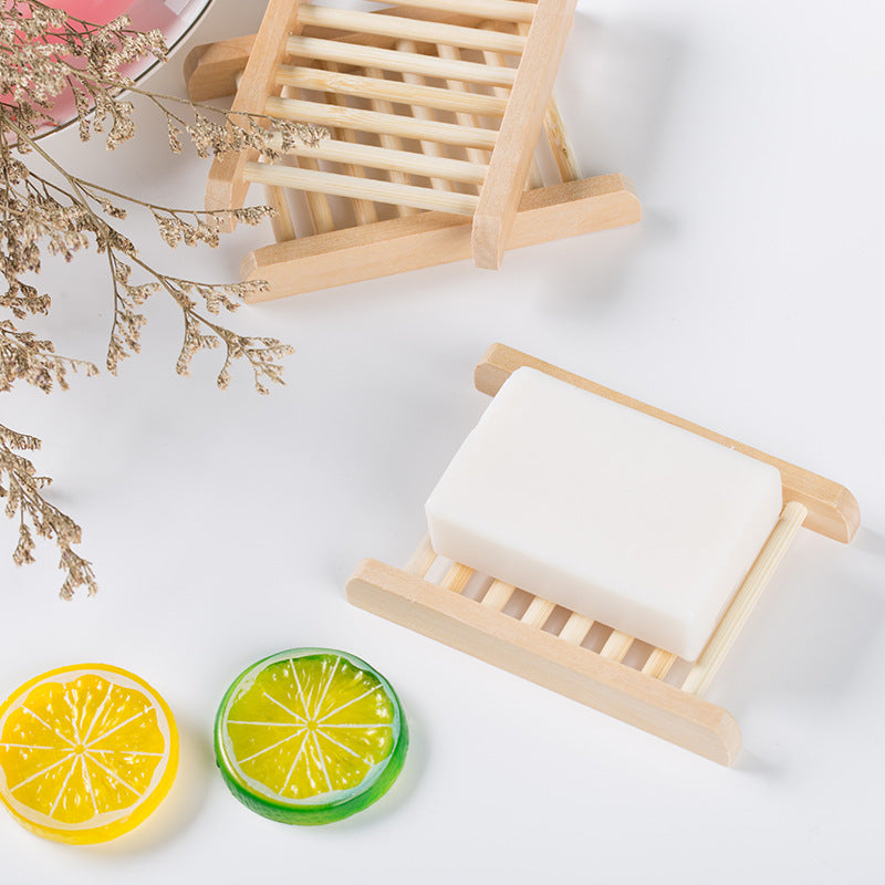 Factory LOGO Creative Soap Holder Wholesale Wooden Soap Box Wooden Draining Soap Holder Bamboo Handmade Soap Holder