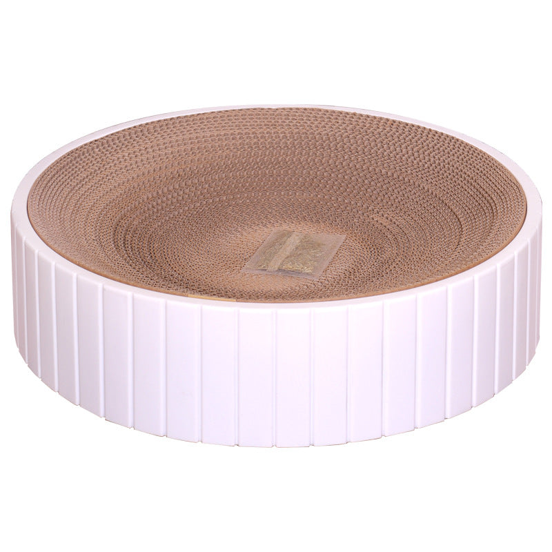 Cat Scratch Board Does Not Drop Crumbs Cat Nest Integrated Wear-resistant Round Cat Scratch Basin Corrugated Paper Replacement Core Large Wholesale Cat Scratch Pad