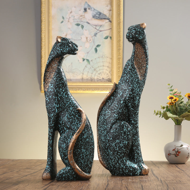 Independent Best-selling Design Manufacturers Wholesale Logo Nordic European Tiger Leopard Animal Ornaments Home Office Decorations