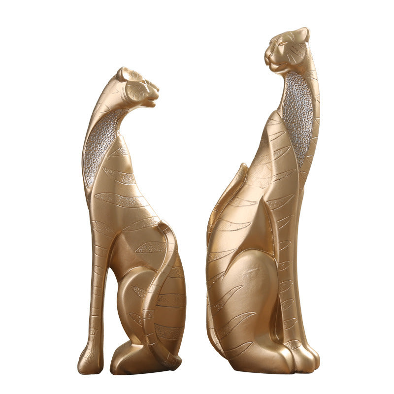 Independent Best-selling Design Manufacturers Wholesale Logo Nordic European Tiger Leopard Animal Ornaments Home Office Decorations
