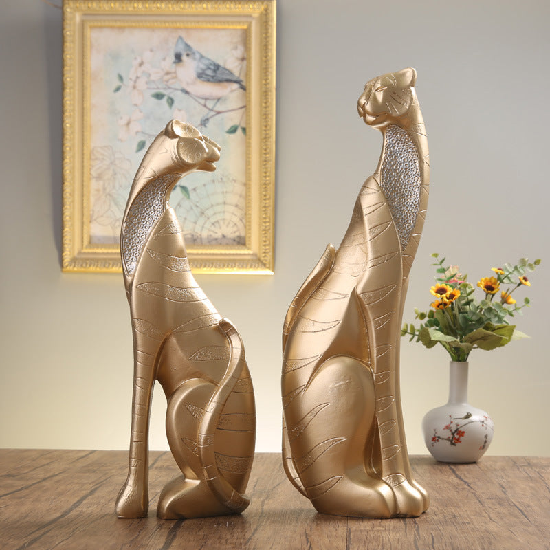 Independent Best-selling Design Manufacturers Wholesale Logo Nordic European Tiger Leopard Animal Ornaments Home Office Decorations