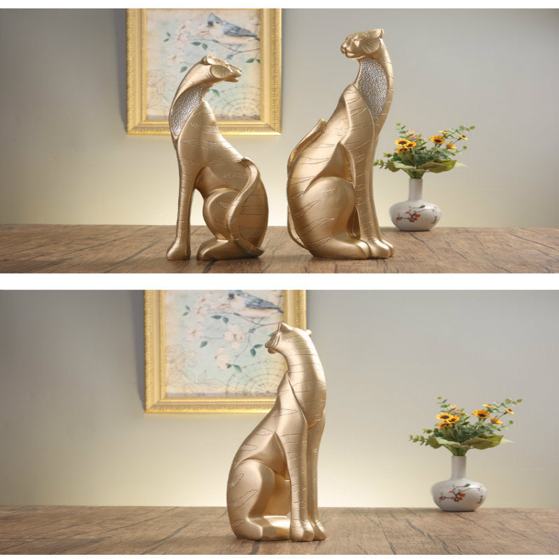 Independent Best-selling Design Manufacturers Wholesale Logo Nordic European Tiger Leopard Animal Ornaments Home Office Decorations