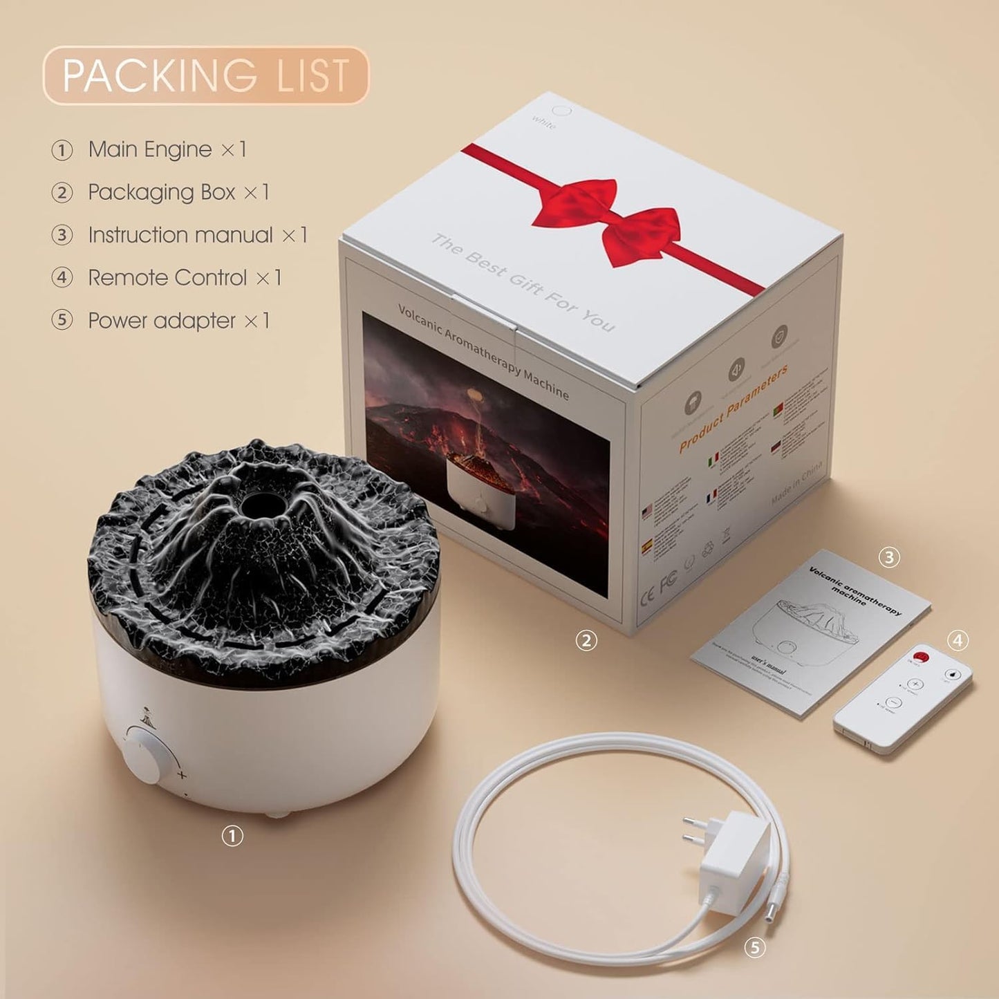 New Volcanic Lava Aromatherapy Machine Home Desktop Flame Humidifier Advanced Sense Simulation Flame Aromatherapy Machine Cross Border