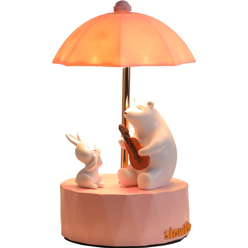 Cute Adorable Table Lamp LED Students Learning Desktop Writing Lamp Powder Girl Nightlight Bedroom Dormitory Bedside Lamp