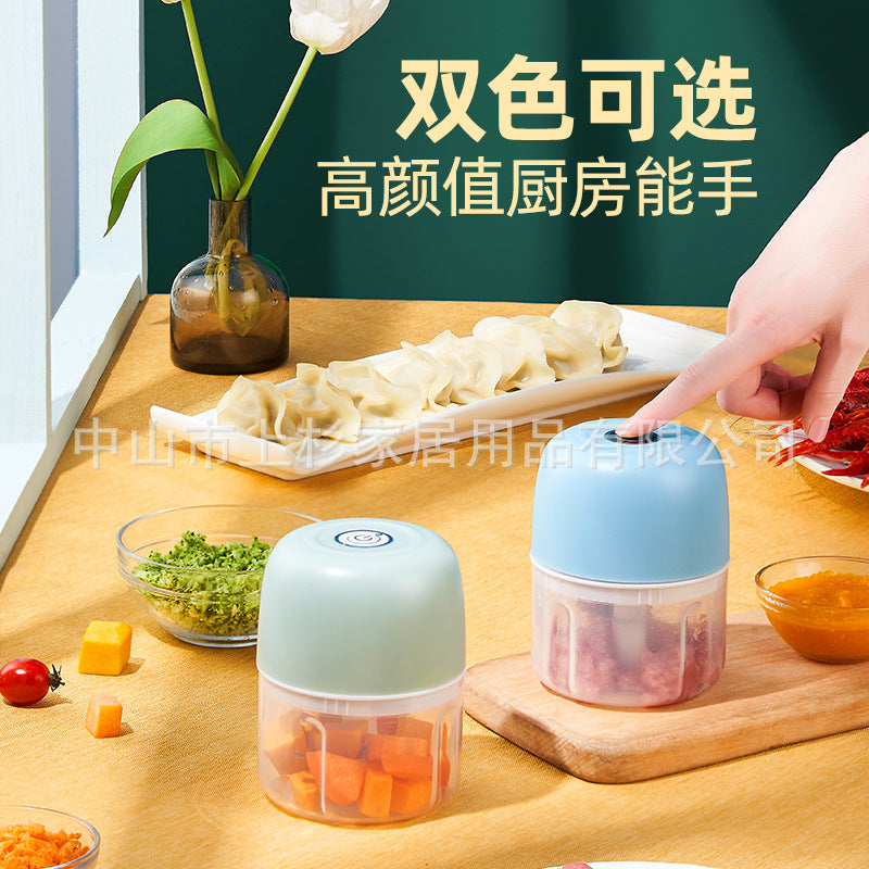 Household Garlic Press Mini Garlic Cutting Garlic Pull Garlic Sanding Garlic Garlic Machine Wireless Garlic Mashed Artifact Electric Garlic Mixer