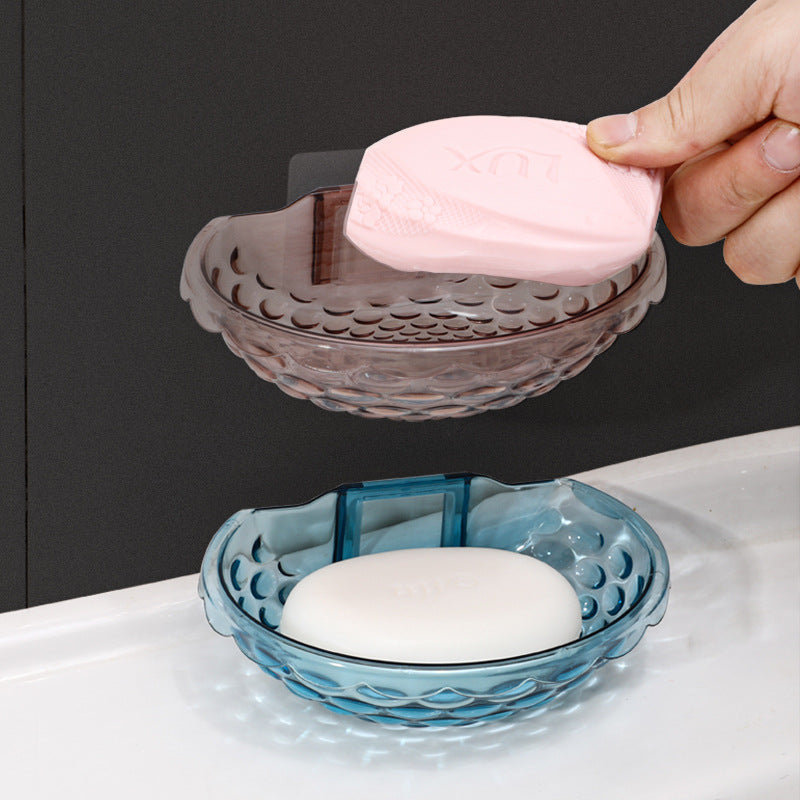 Toilet Non-perforated Draining Soap Box Storage Rack Household Bathroom Multifunctional Wall-mounted Soap Box