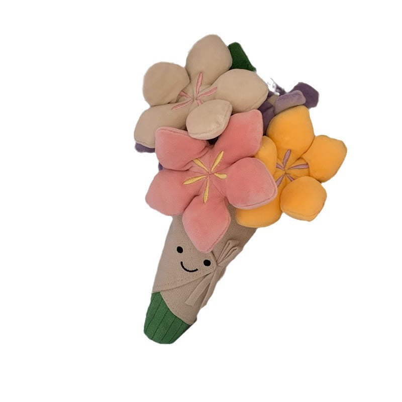 In Stock Jellycat Fun Bouquet Rose Holding Flower Doll Doll Girl Gift Valentine's Day Wedding Holding Flower