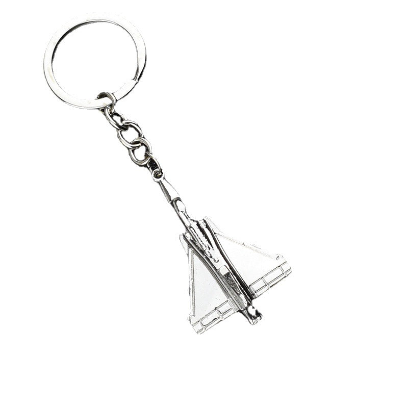 Creative Aircraft Model Key Chain Pendant Imitation J-20 Aircraft Model Key Chain Metal Aircraft Lettering Small Gift