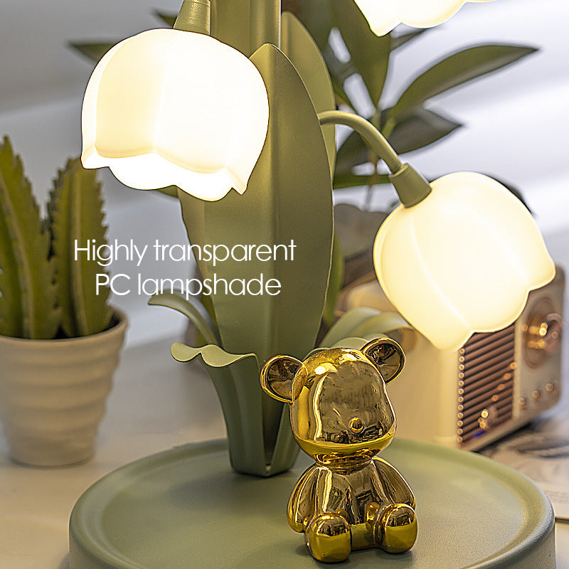Cross-border Popular French Pastoral Table Lamp Ins Girl Bedroom Night Light Nordic Simple Internet Celebrity Atmosphere Bedside Lamp