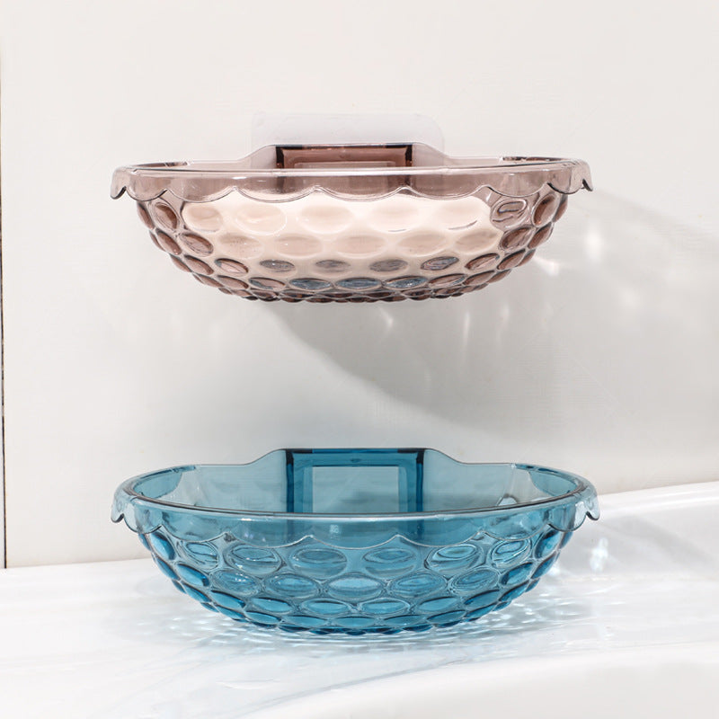 Toilet Non-perforated Draining Soap Box Storage Rack Household Bathroom Multifunctional Wall-mounted Soap Box