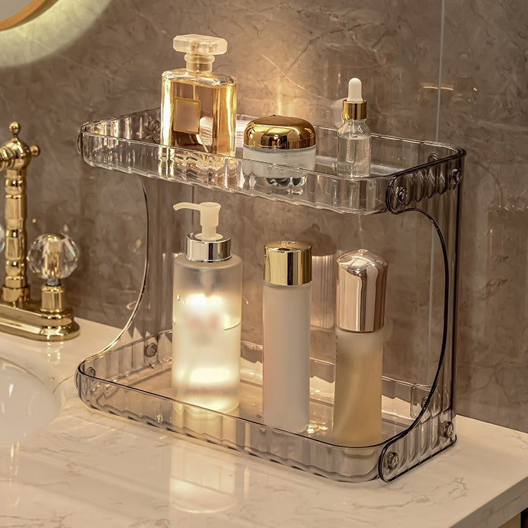 Light Luxury Bathroom Storage Rack Wash Countertop Cosmetic Storage Box Desktop Bathroom Skin Care Storage Shelf