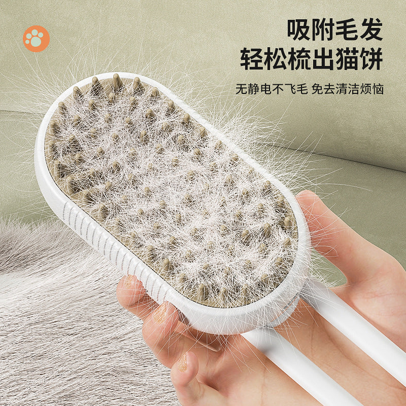 Wholesale New Pet Hair Brush Dog Hair Removal Comb Dog Cat Bath Brush Electric One-click Spray Anti-flying Hair Comb