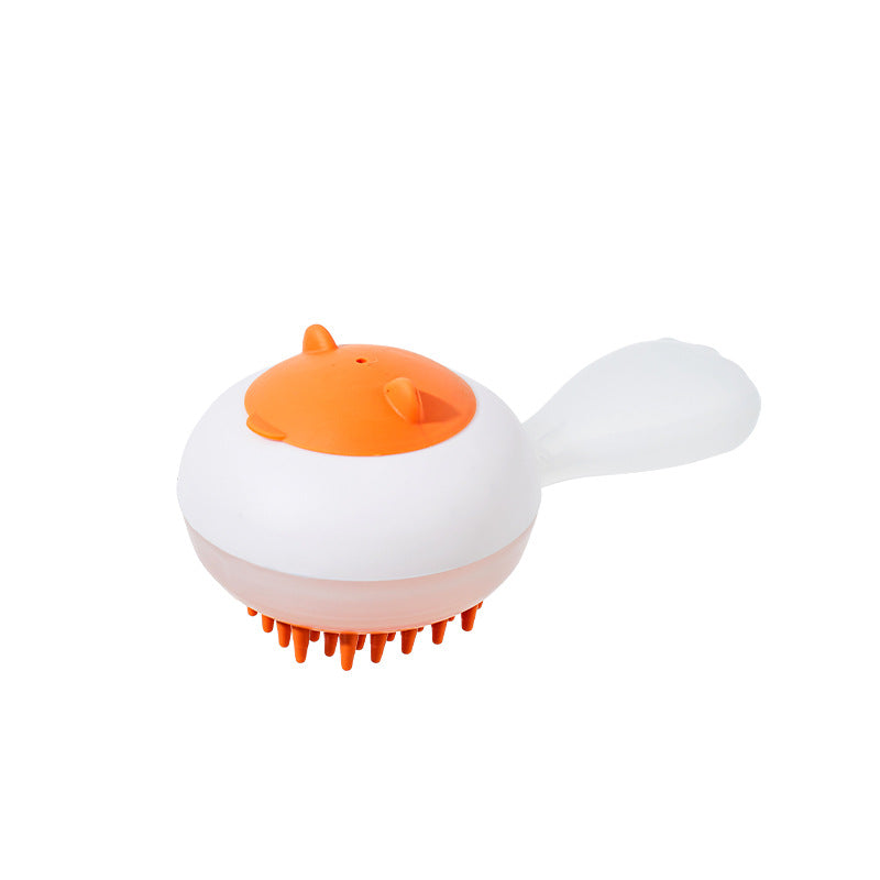 New Liquid Injection Automatic Cleaning Pet Dog Bath Brush Massage Dry And Wet Dual-Use Cat Soft Rubber Massage Hair Removal Brush
