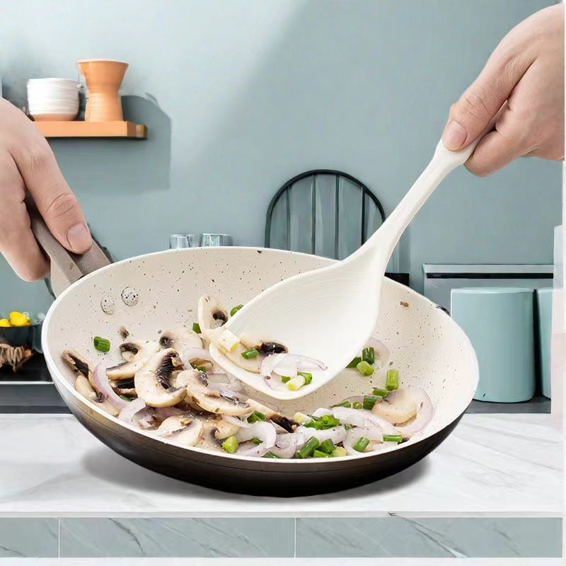 Multi-purpose One-piece Silicone Scale Shovel Spoon High Temperature Resistant Silicone Spatula Soup Spoon 2-in -1 Cooking Spatula Household Shovel Spoon
