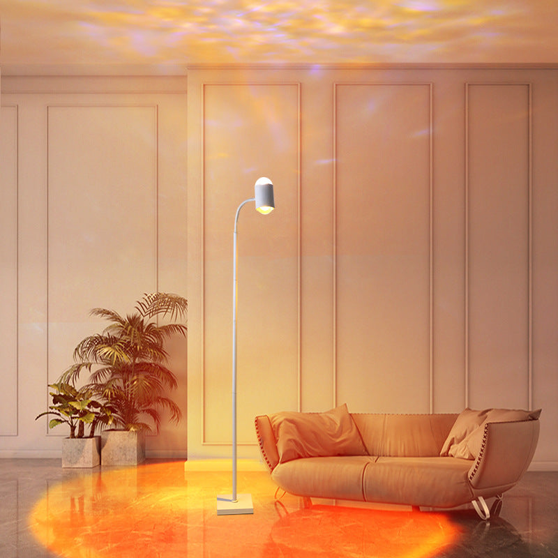 Dynamic Water Ripple Floor Lamp Photography Live Atmosphere Sunset Lamp Bedroom Living Room Decoration Advanced Sunset Lamp