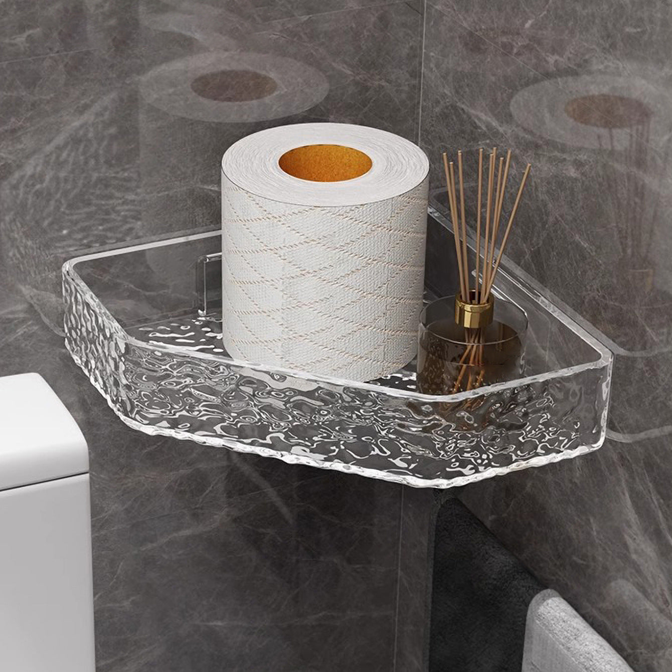 Bathroom Storage Rack Without Punching Home Bathroom Toilet Tripod Wall-mounted Shower Room Skin Care Product Storage Rack