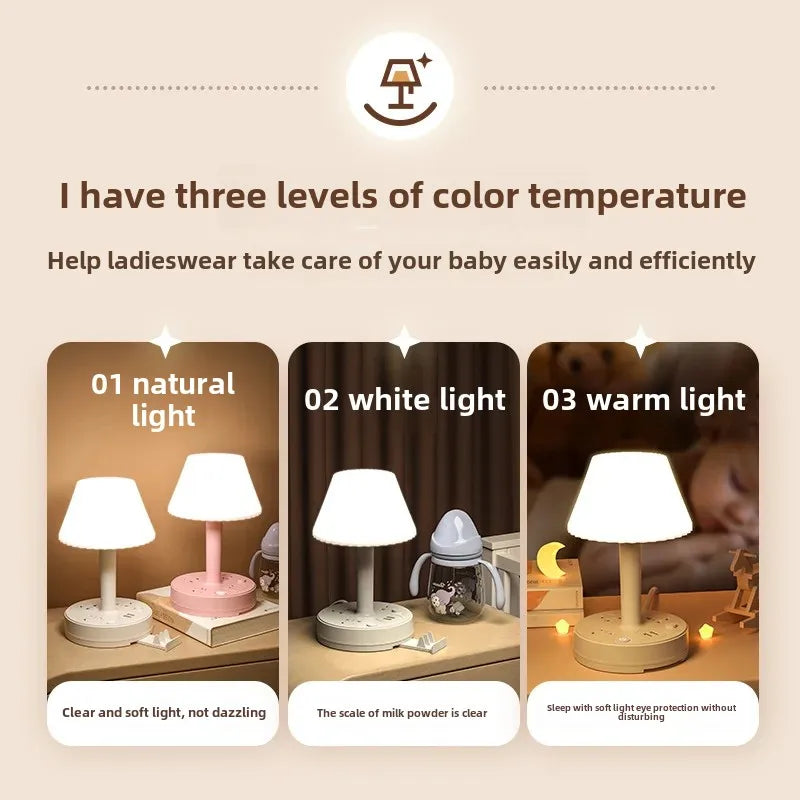 LED Eye Protection Desk Lamp Socket Bedroom Bedside Dormitory Patch Board Night Feeding Creative Night Light Multifunctional Desktop