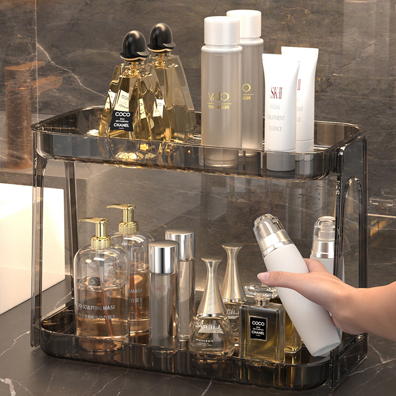 Light Luxury Toilet Double-layer Rack Washstand Cosmetic Storage Box Desktop Bathroom Skin Care Storage Rack