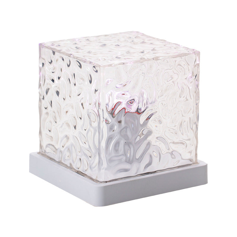 Cross-border Dynamic Net Red Water Ripple Lamp Romantic Starry Sky Light Atmosphere Lamp Creative Rotating Flame Bedside Night Light