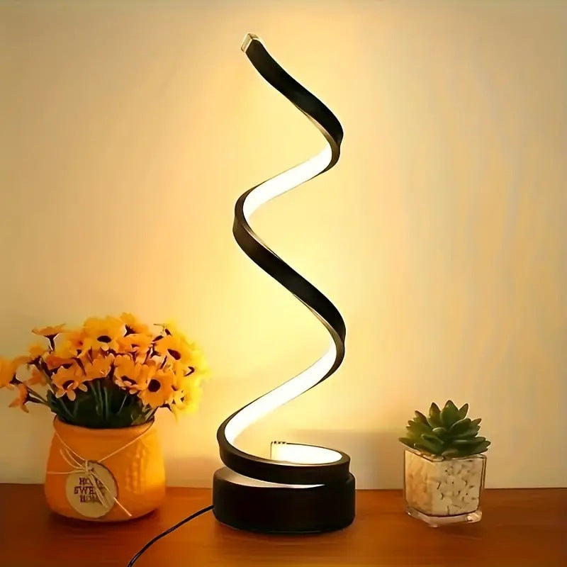 2025 Cross-border Spiral Table Lamp Bar Atmosphere Nightlight Modern Simple Adjustable LED Table Lamp Creative