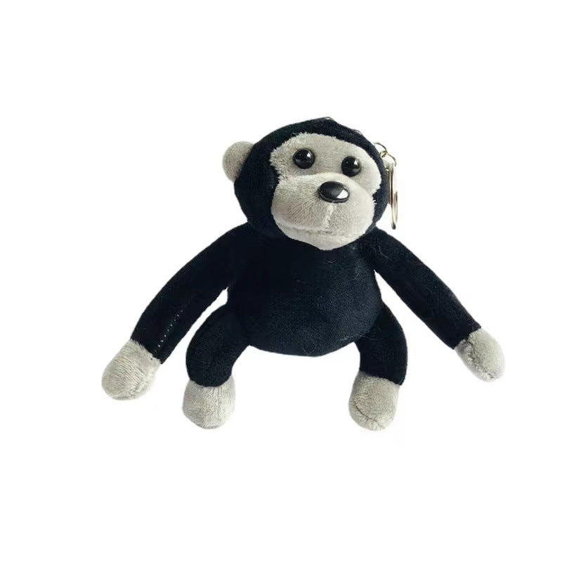 Cartoon Simulation Chimpanzee Keychain Pendant Plush Doll Monkey Student Schoolbag Hanging Couple Birthday Gift