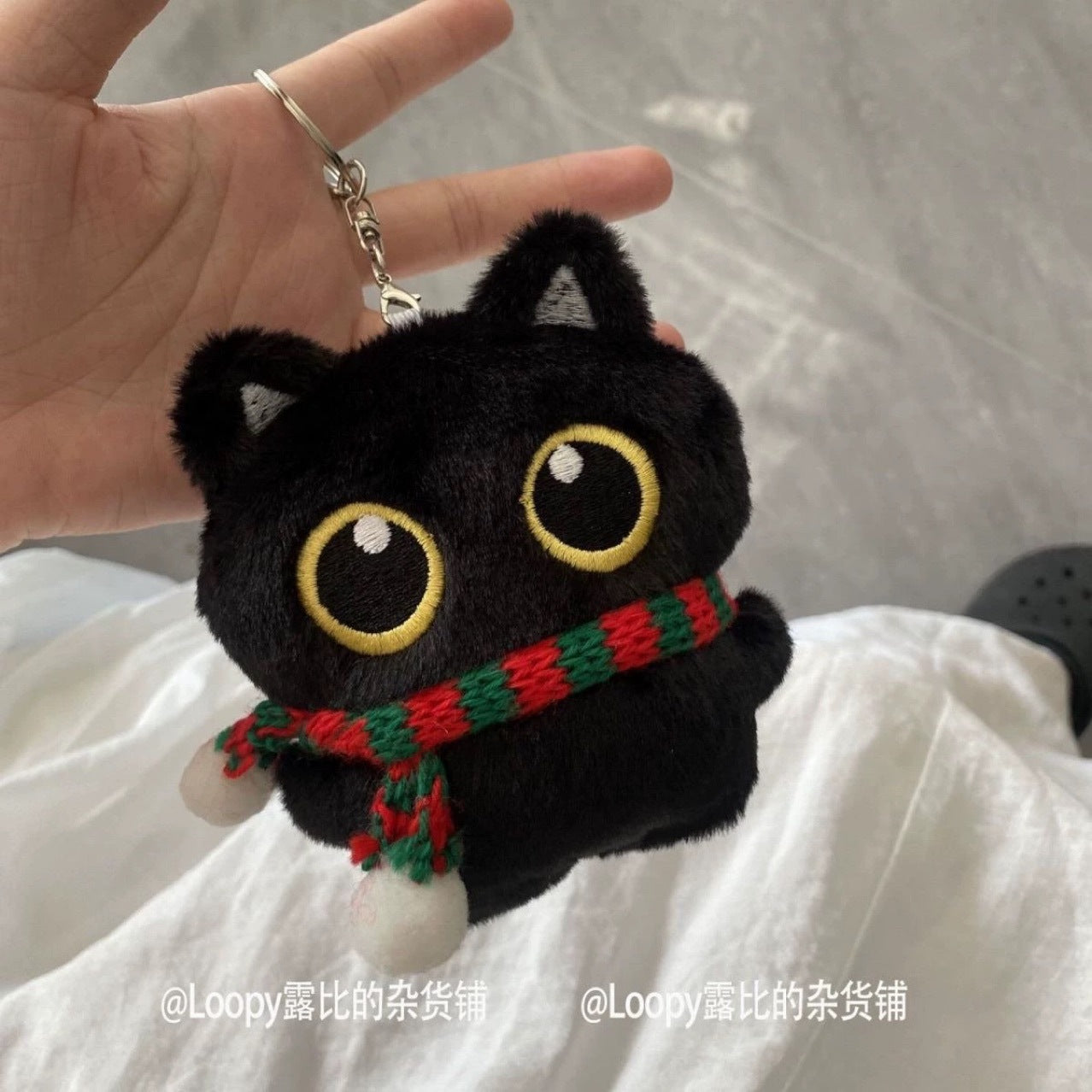 New Black Cat Doll Plush Doll Pendant Cute Cat Baby Bag Pendant Couple Gift Ins Student Gift