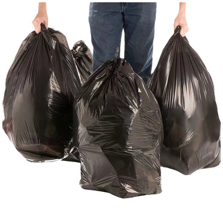 Large Garbage Bags Thickened Black Flat Hotel Catering Property Sanitation Plastic Bags Disposable Commercial Wholesale