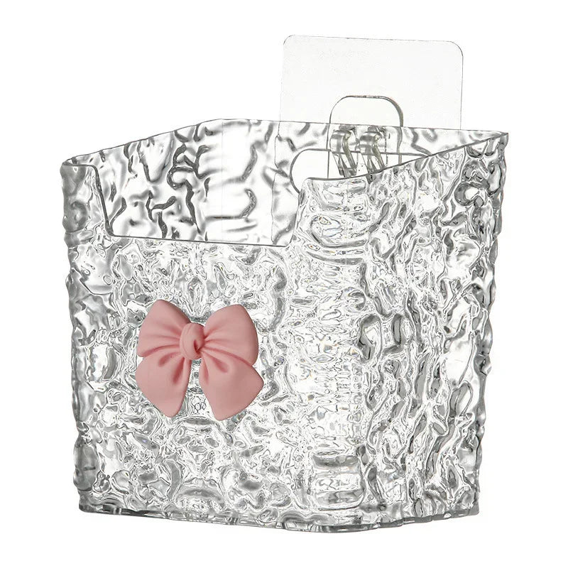 Discarded Face Towel Storage Box Wall Hanging Bathroom Washstand Storage Rack Cotton Soft Towel Tissue Toilet Storage Rack