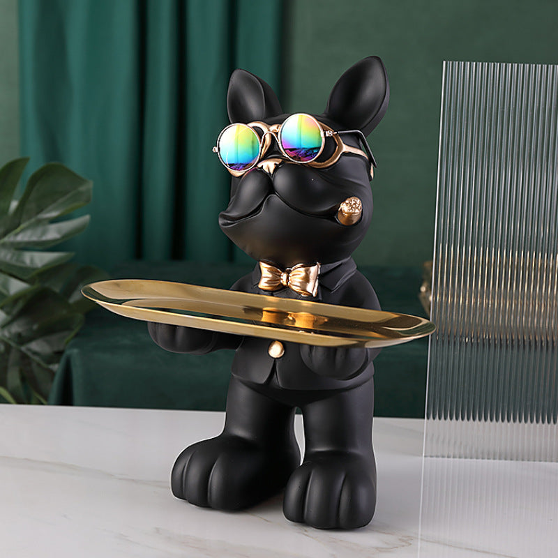 Modern Light Luxury Entrance Decoration Entrance Shoe Cabinet Key Box Remote Control Storage Tray Puppy Decoration