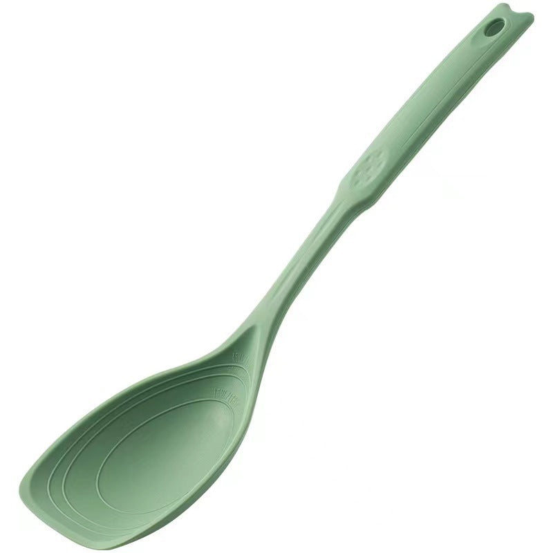Multi-purpose One-piece Silicone Scale Shovel Spoon High Temperature Resistant Silicone Spatula Soup Spoon 2-in -1 Cooking Spatula Household Shovel Spoon