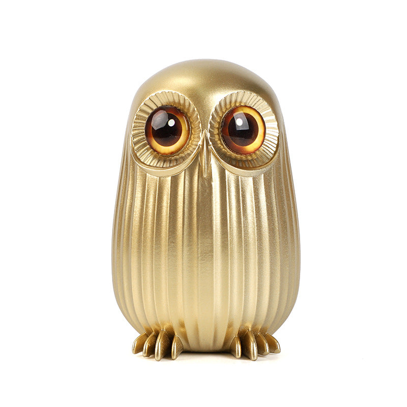 Cross-border Amazon Nordic Creative Resin Owl Ornaments Living Room TV Cabinet Bookshelf Desktop Home Decorations