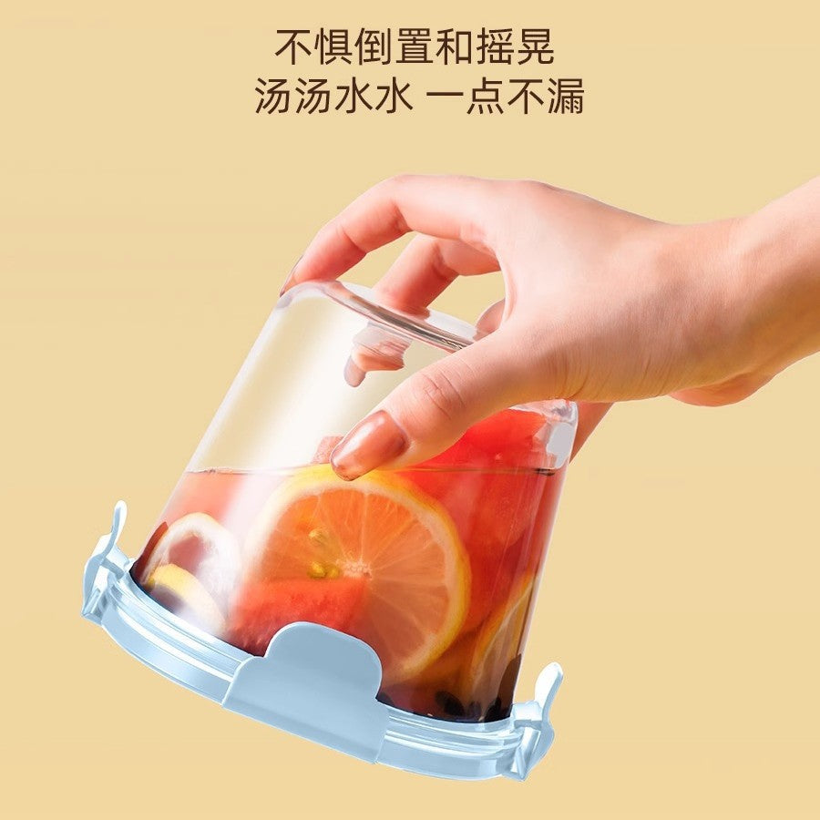 High Temperature Resistant Soup Cup Portable Office Worker Bento Sealed Soup Box Glass Lunch Box Microwave Heating Special Bowl With Lid