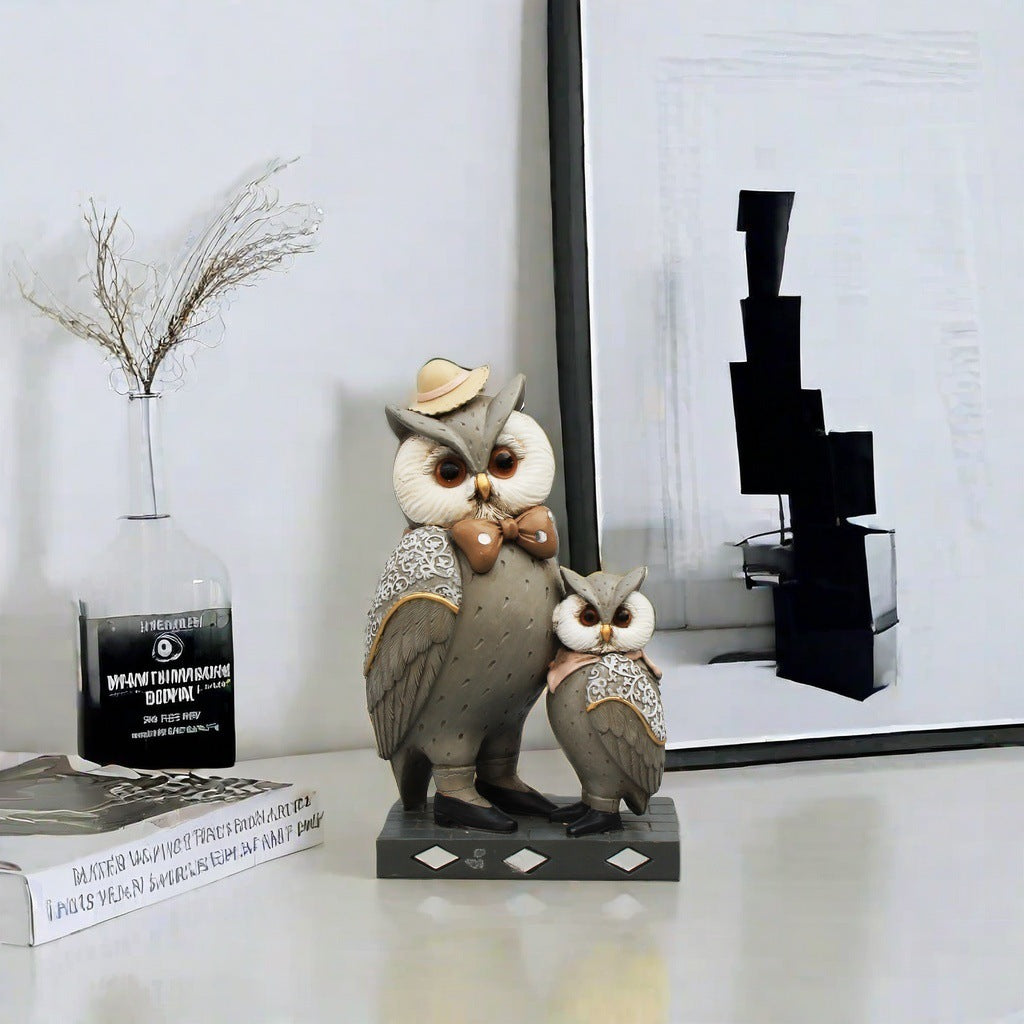 Xuanli Owl Resin Animal Products Wholesale Noble Wedding Gift Resin Craft Home Decoration Gift Good