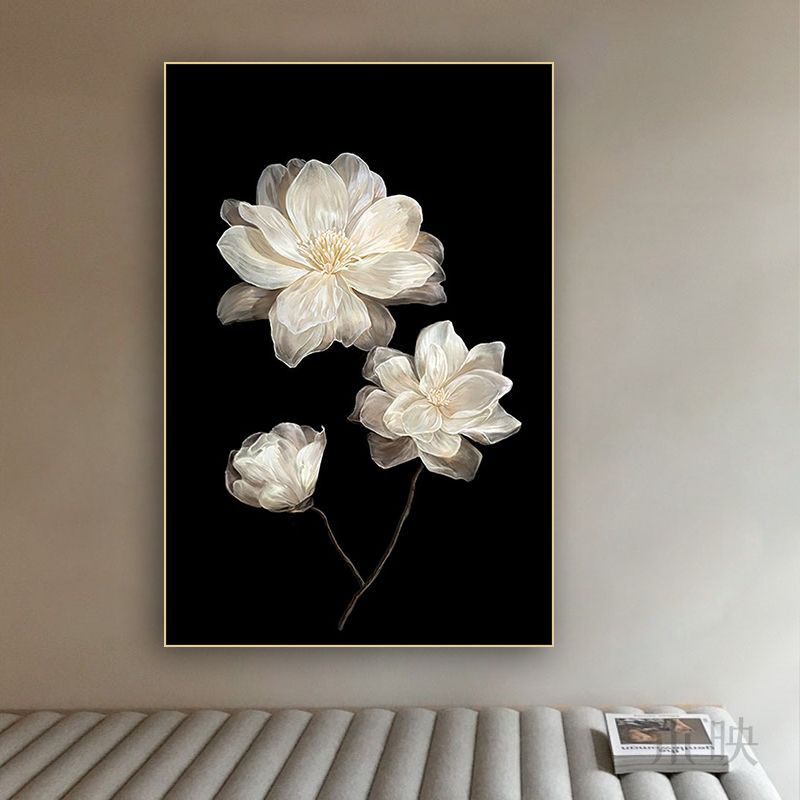Fugui Camellia Decorative Painting Xiaoxiang Style Bedroom Studio Study Room Pendulum Painting French Living Room Dining Room Background Hanging Painting