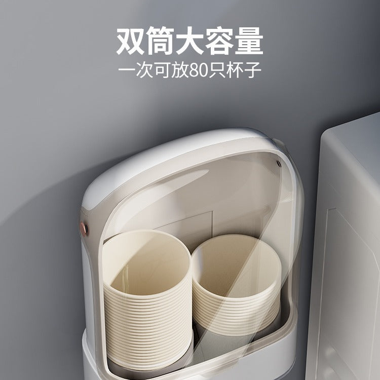 Disposable Cup Picker Household Wall-mounted Paper Cup Picker Rack Dust-proof Punch-free Cup Storage Rack