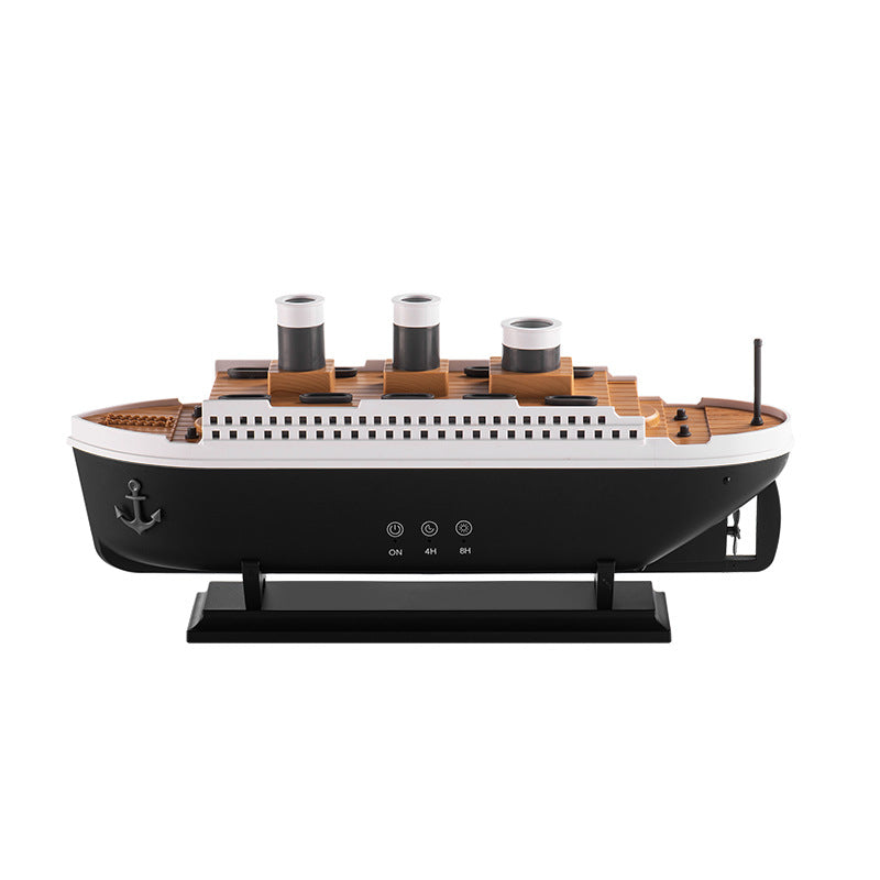 New Simulation Ship Smoke Ring Aroma Diffuser Desktop Creative Volcano Spray Jellyfish Cruise Fragrance Humidifier
