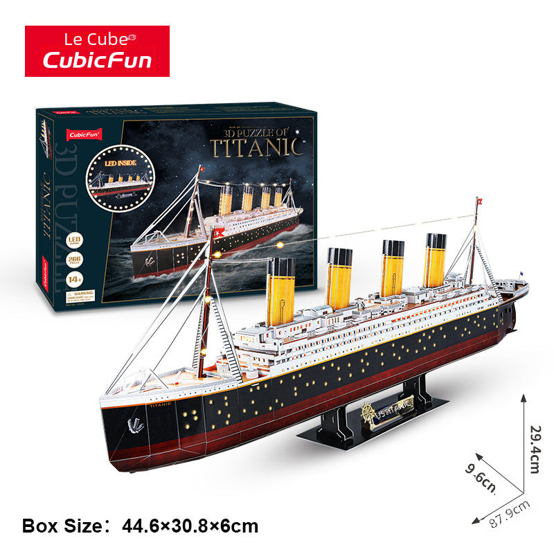 Le Cube Titanic 3D Stereo Puzzle Titanic Ship Cruise Model Ornaments Cross-border Cultural And Creative Play