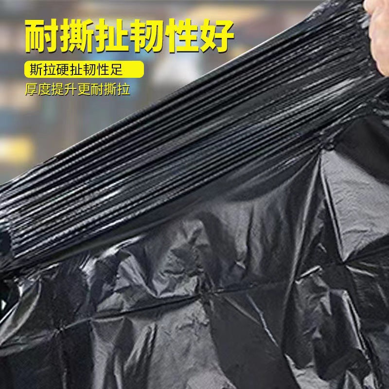 Large Garbage Bags Thickened Black Flat Hotel Catering Property Sanitation Plastic Bags Disposable Commercial Wholesale