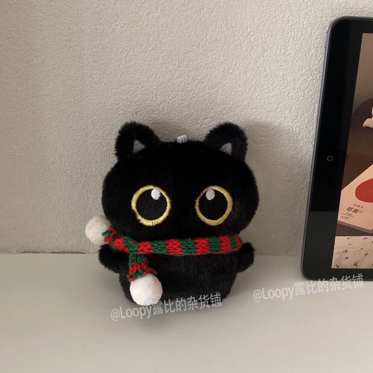 New Black Cat Doll Plush Doll Pendant Cute Cat Baby Bag Pendant Couple Gift Ins Student Gift