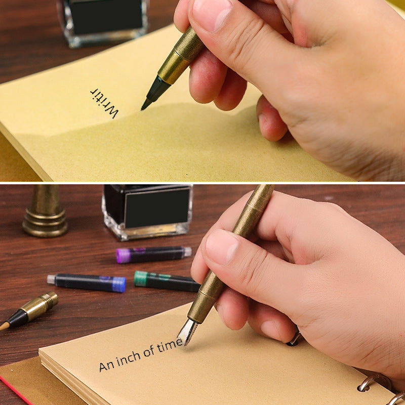 European-style Classic Notebook Gold-sprinkling Feather Dipping Pen Classic Elegant Business Gift High Quality Gift Box Suit