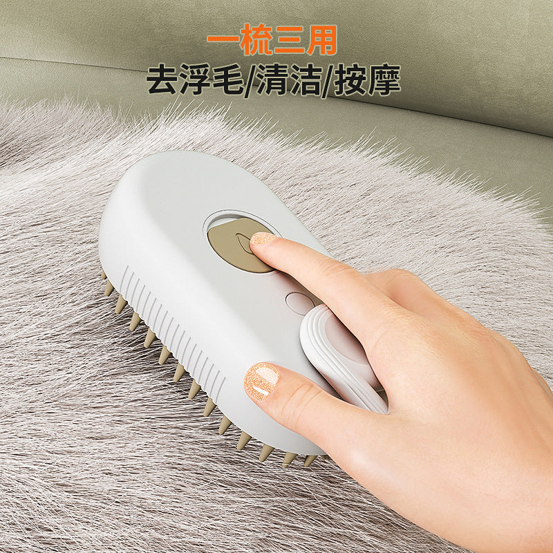 Wholesale New Pet Hair Brush Dog Hair Removal Comb Dog Cat Bath Brush Electric One-click Spray Anti-flying Hair Comb