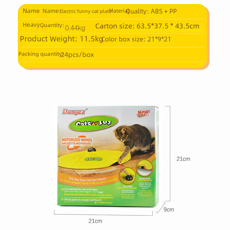 Cross-border Electric Cat Toy Four-speed Speed Cat Turntable Automatic Rotating Cat Supplies Free Hands Pet Toys