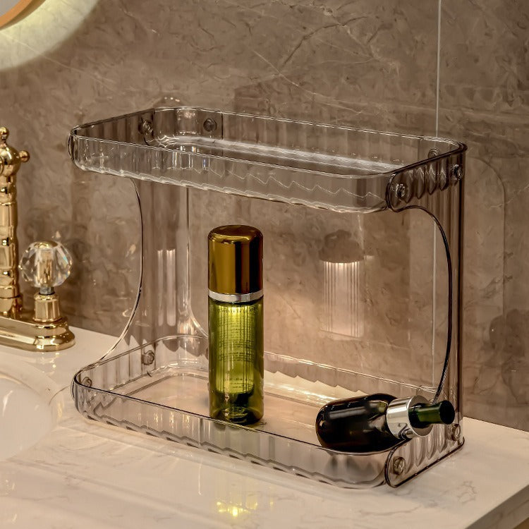 Light Luxury Bathroom Storage Rack Wash Countertop Cosmetic Storage Box Desktop Bathroom Skin Care Storage Shelf