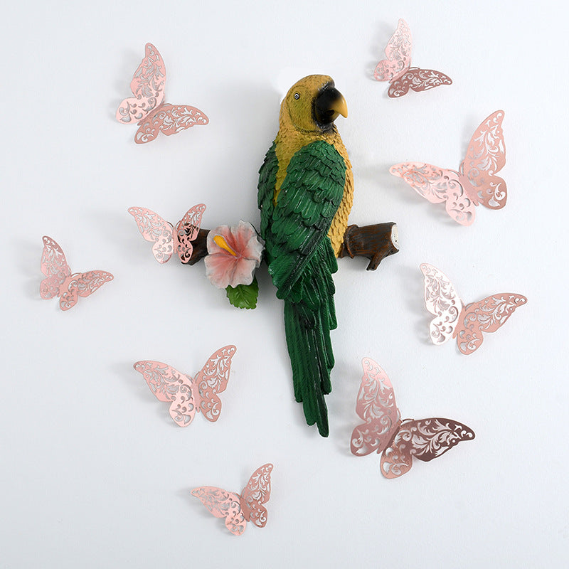 72 Foreign Trade Three-Dimensional Hollow Butterfly Wall Stickers Children's Room Wall Background Wall Decoration Self-adhesive Stickers Creative Stickers