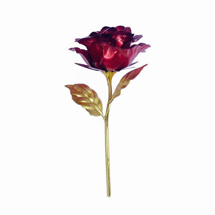 Gold Foil Rose Flower Large Gold Foil Flower Tanabata Gift Gold Rose Flower Chocolate Flower For Girlfriend Small Size