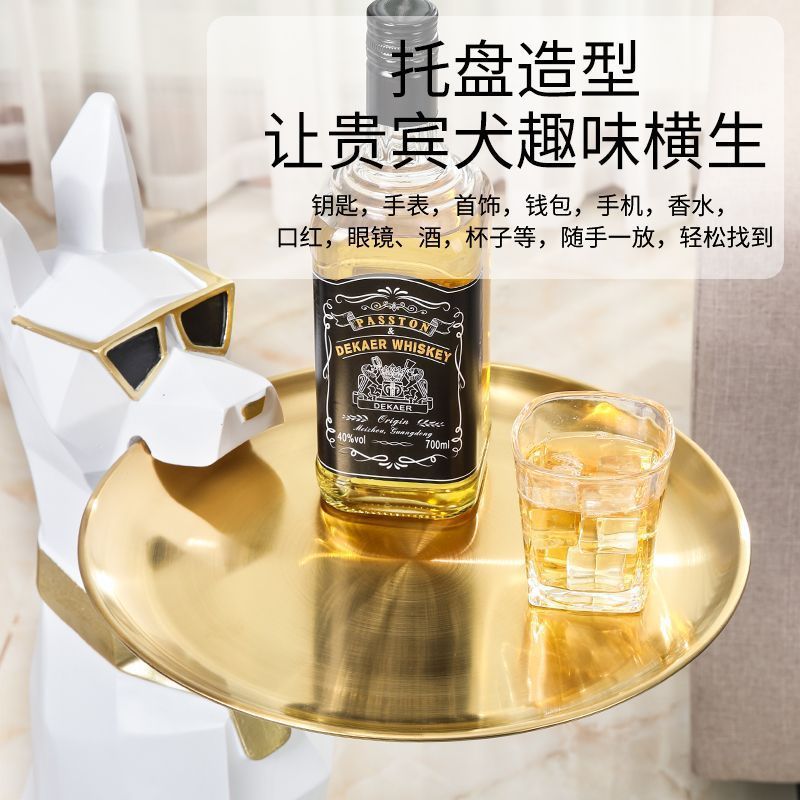 Large Floor Gentleman Dog Storage Lucky Decoration High-value Housewarming New Residence Living Room Entrance Home Decorations