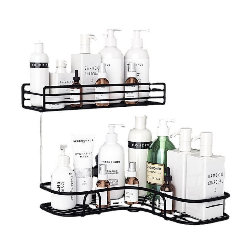Wrought Iron Triangle Rack Corner Bathroom Bathroom Wall-mounted Kitchen Storage Rack Punch-free Kitchen Storage Rack