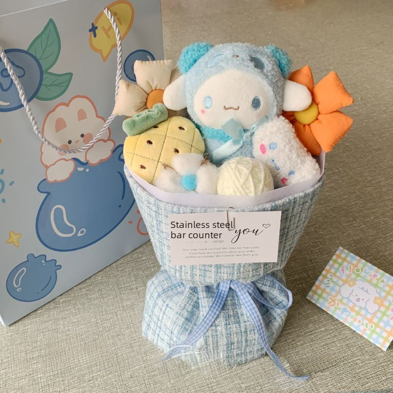 520 Gift Kulomi Doll Cartoon Bouquet Doll Eternal Flower Birthday Gift For Girl Friends