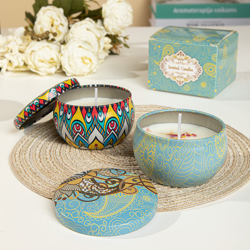 Dried Flower Aromatherapy Candle Household Soybean Wax Tinker Pot Odor Removal Smokeless Aroma Candle Birthday Gift Accompanying Gift