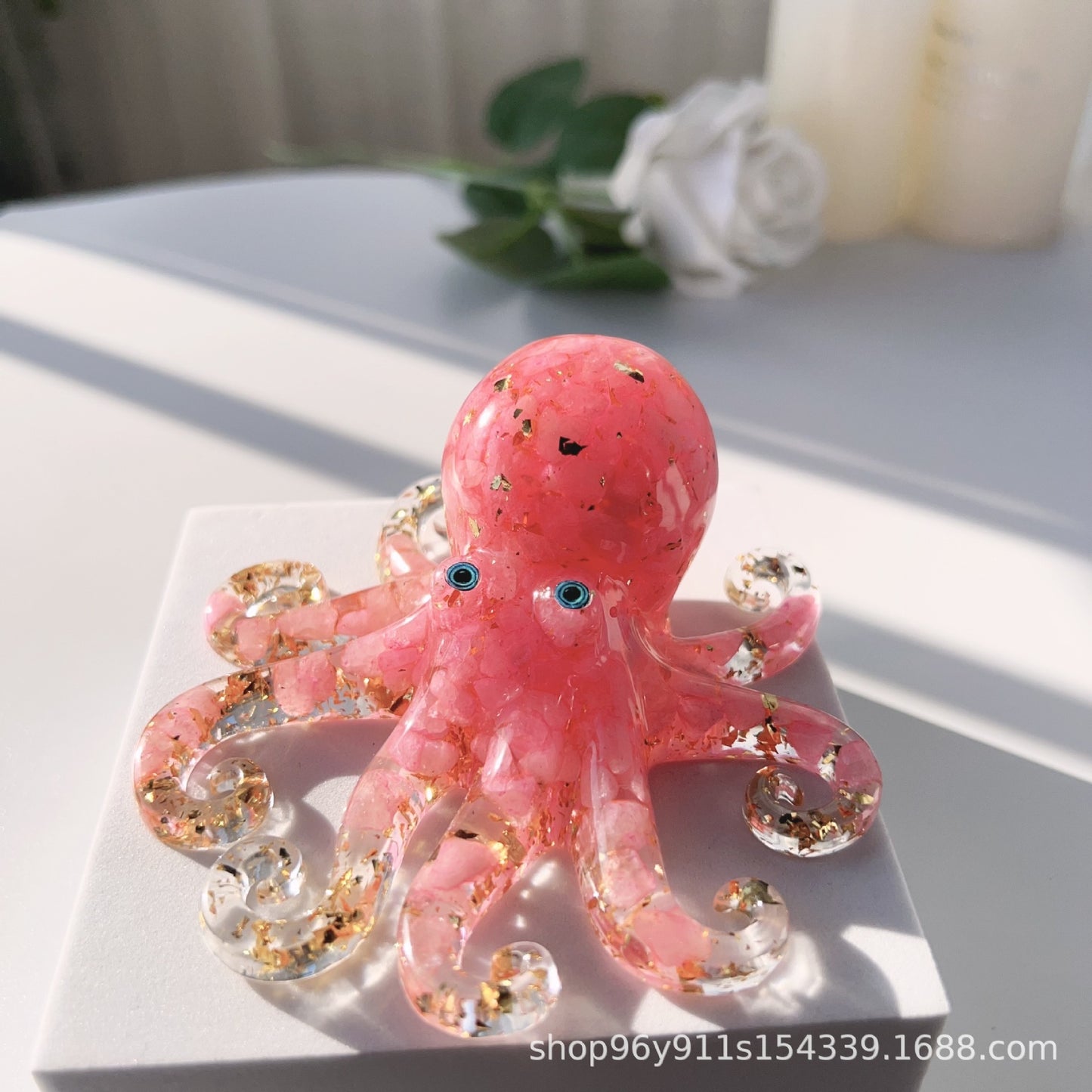 Cross-border Hot Cure Crystal Gravel Gum Drop Marine Octopus Octopus Table Gift Squid Crafts Ornaments